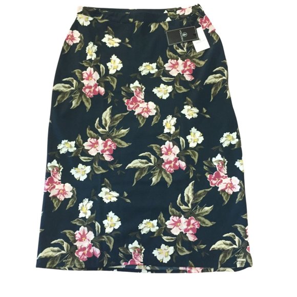 Volcom Dresses & Skirts - NWT VOLCOM FLORAL SKIRT | sz 10 fitted midi